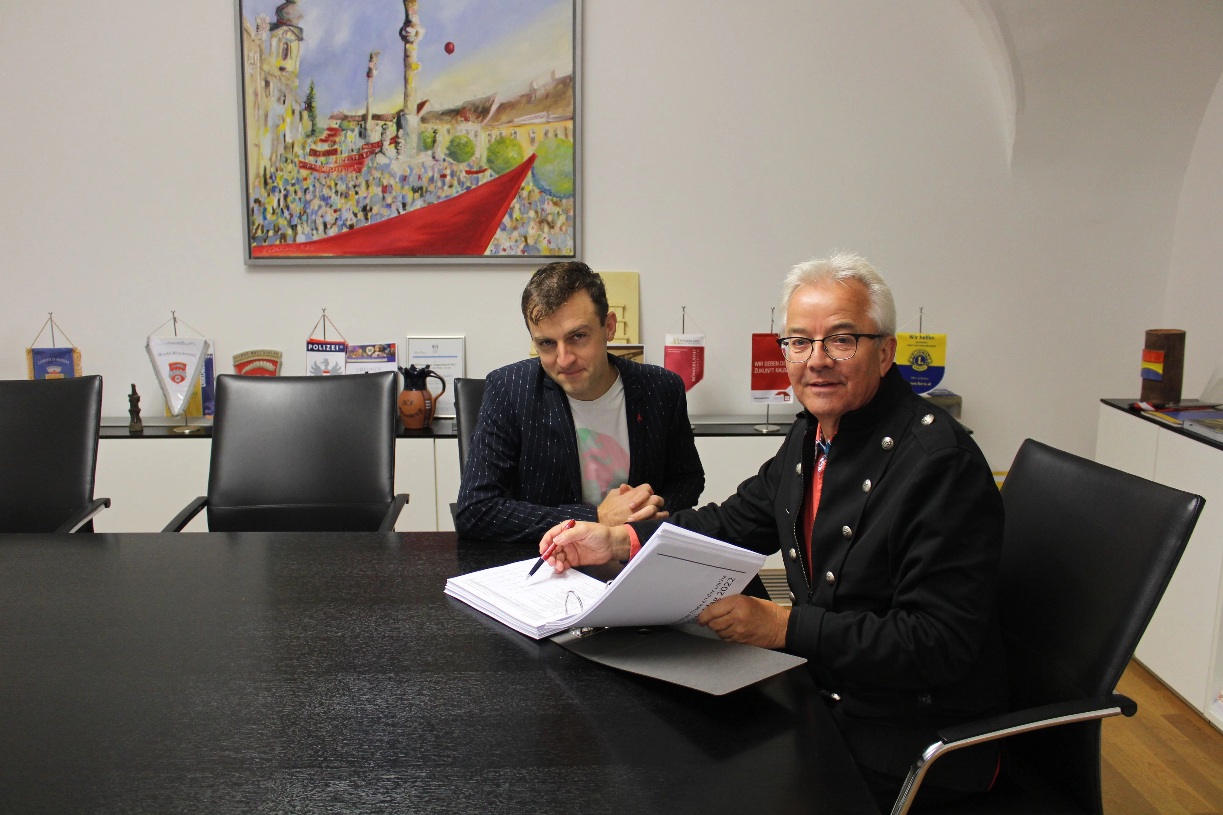Gerhard Weil (r.) mit Josef Newertal
