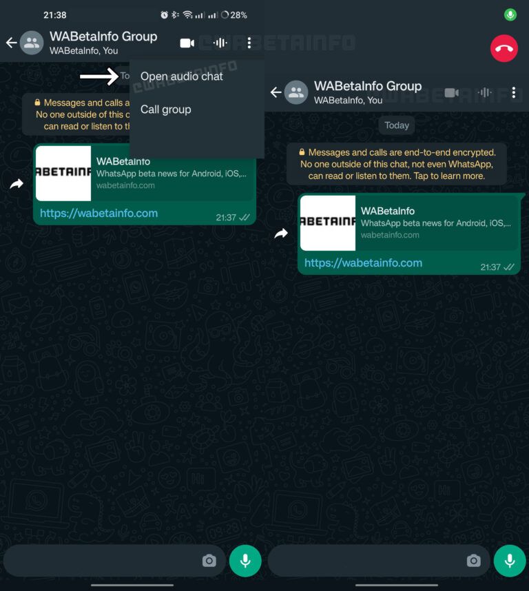 Ähnlich wie Twitter Spaces oder Discord Sprach-Channels wird es auf WhatsApp Audio-Chats geben.