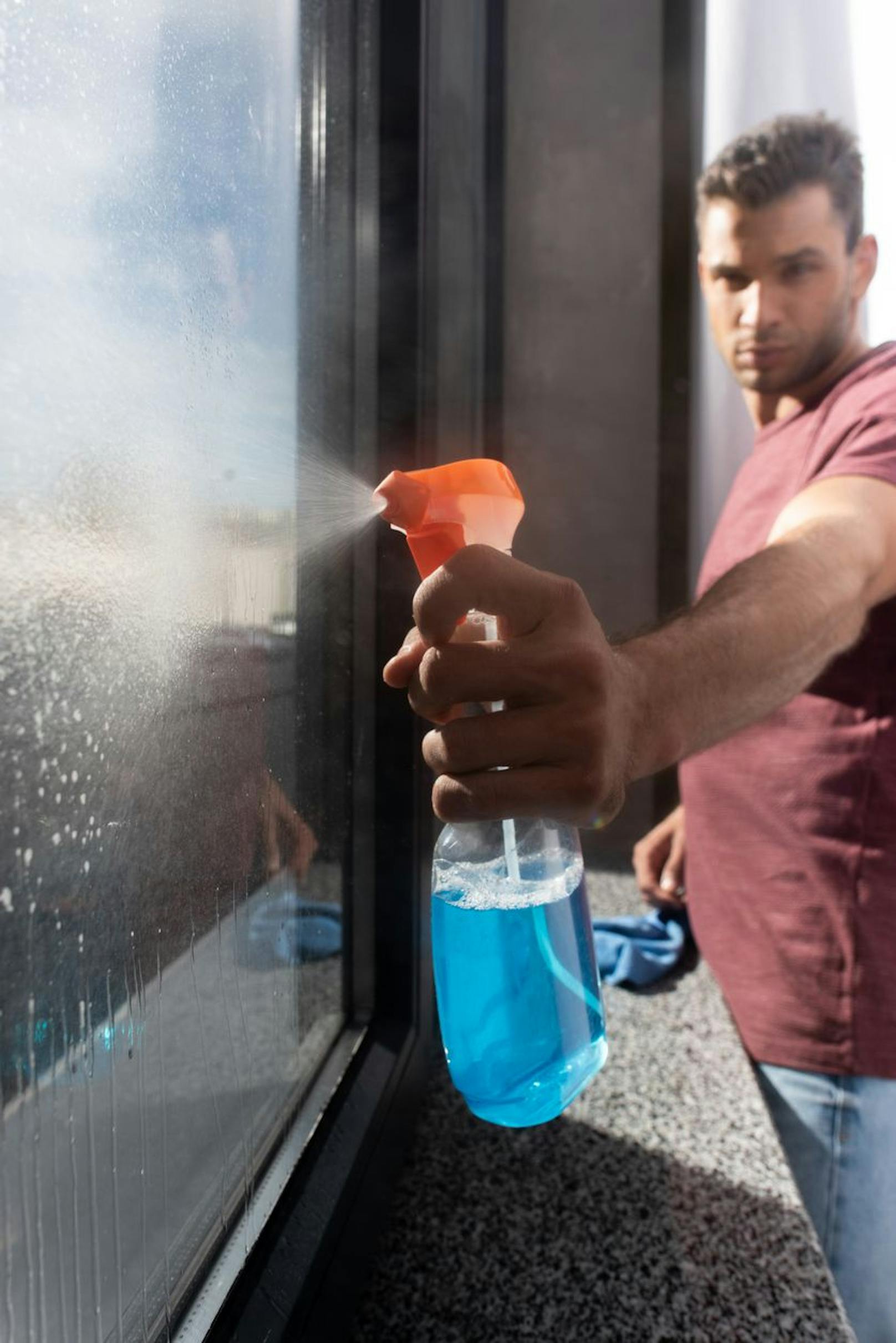Nimm dir 30 Minuten Zeit deine Fenster ordentlich zu putzen. Die Bemühung zahlt sich für deinen Bizeps aus, da du beim Work-Out ca. 90 Kalorien verbrennst.
