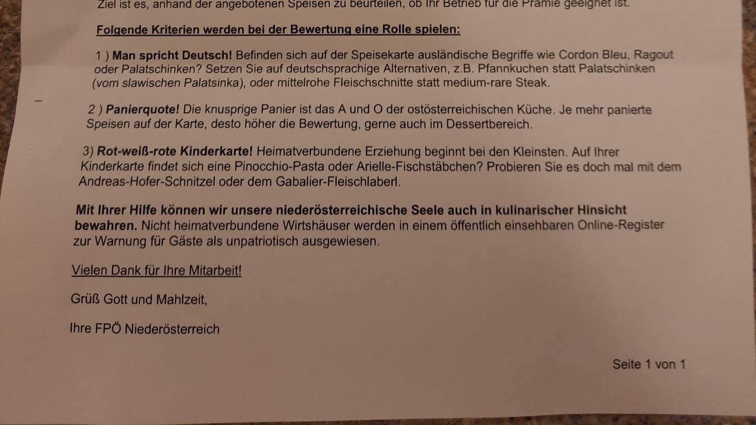 So sieht der Fake-Brief aus