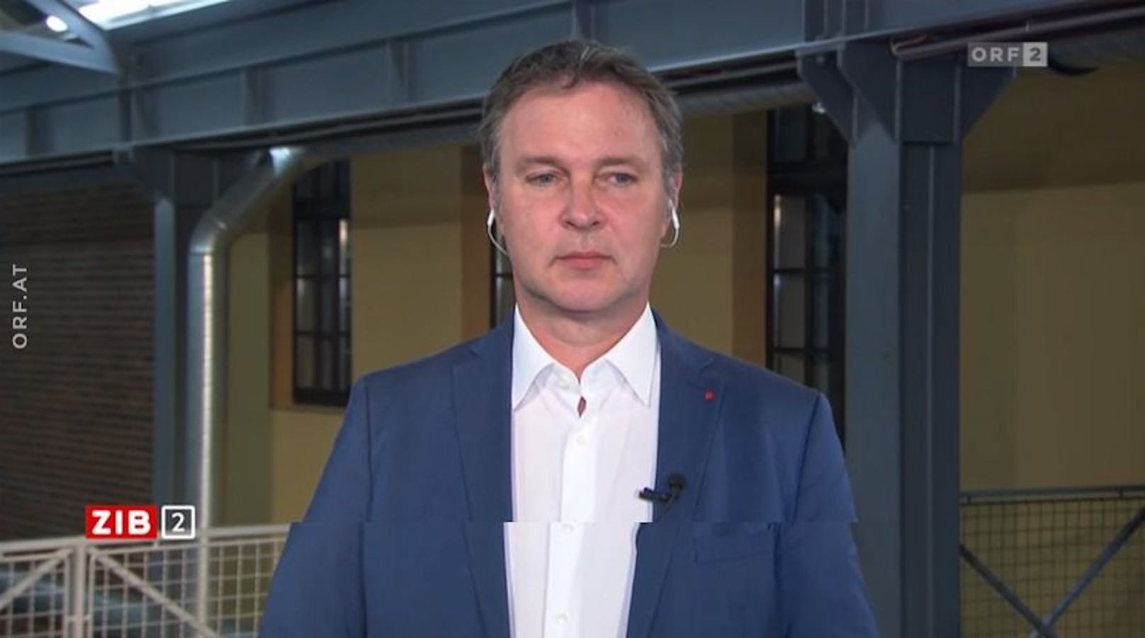 Der Traiskirchner SPÖ-Bürgermeister Andreas Babler am Dienstag zugeschaltet in der ORF-"ZIB2".