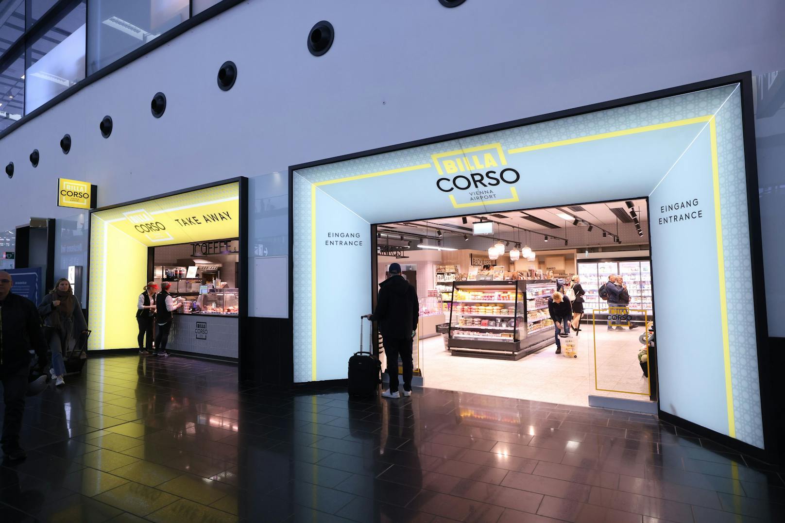 Der neue Billa Corso am Wiener Flughafen ist eröffnet.