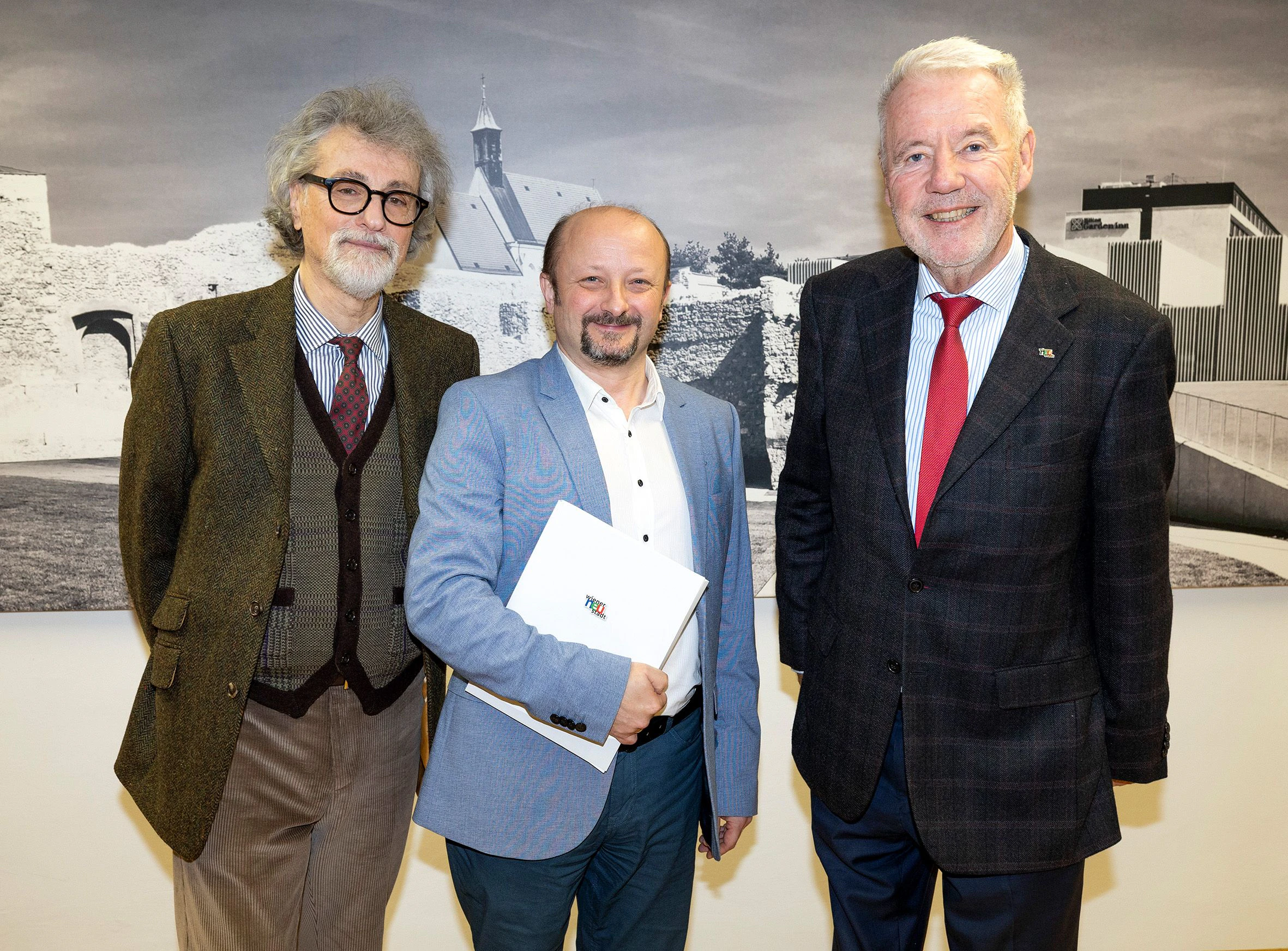 Musikschuldirektor Raoul Herget, Opernsänger Norbert Ernst und Bürgermeister Klaus Schneeberger