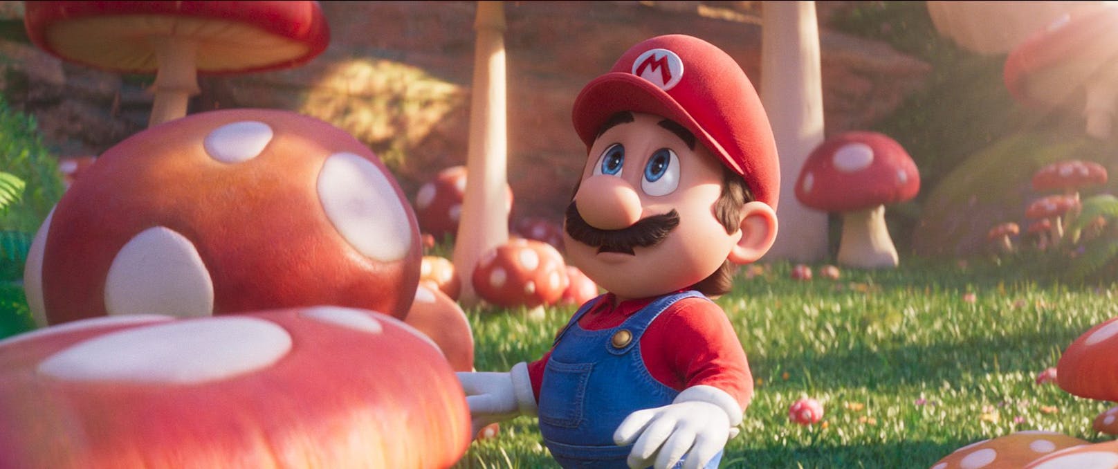 Mario landet hingegen im Pilzkönigreich,...