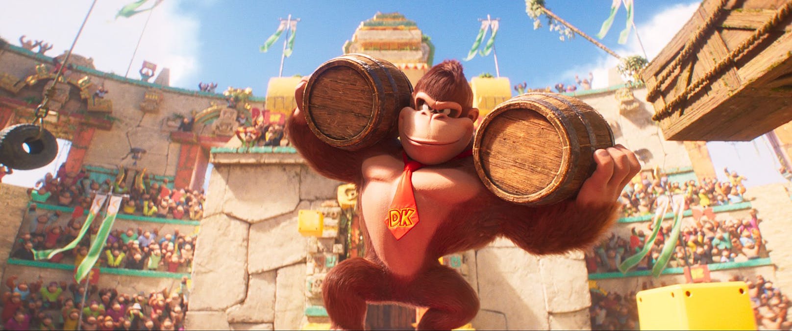 Doch der Affenkönig hat eine Bedingung: Mario muss gegen Donkey Kong kämpfen.