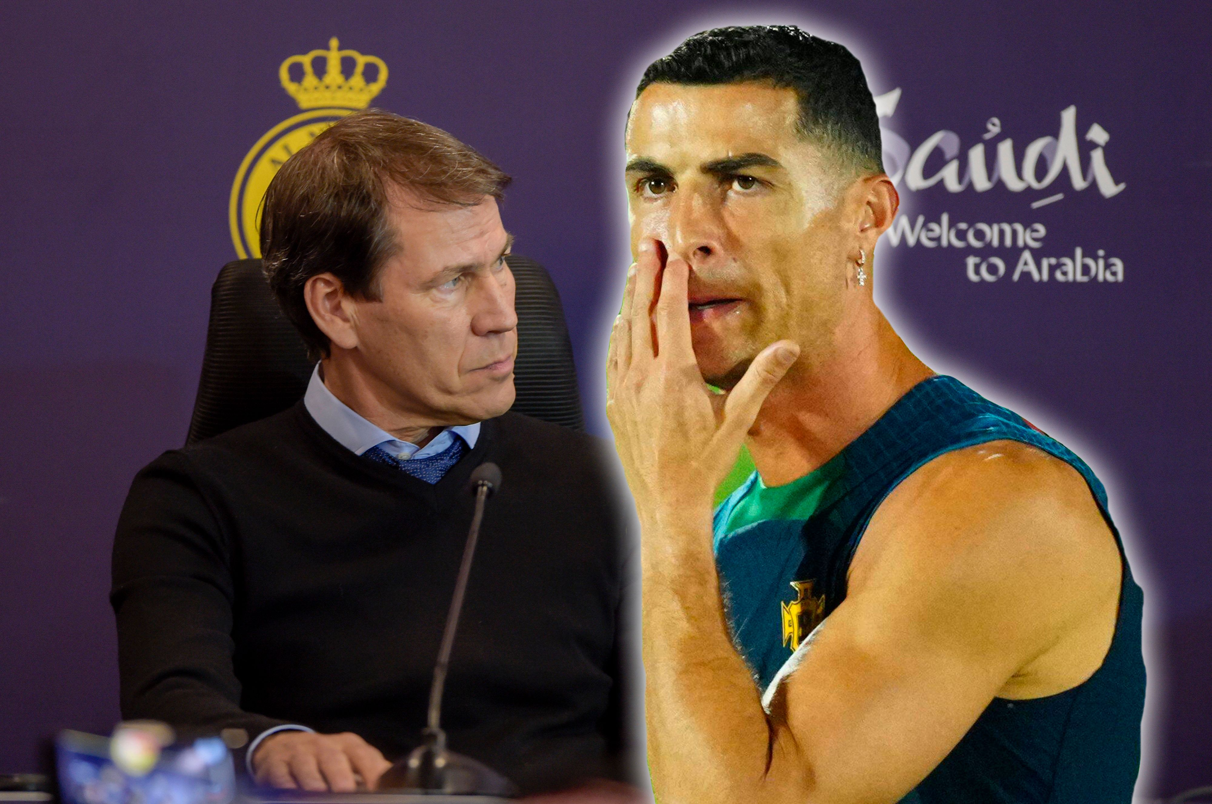 Rudi Garcia (l.) hat es sich mit Cristiano Ronaldo verscherzt. 