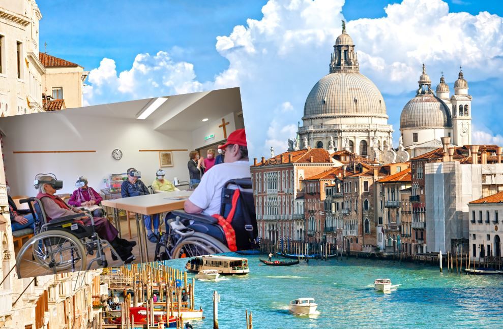 Mit der VR-Brille Venedig besuchen.