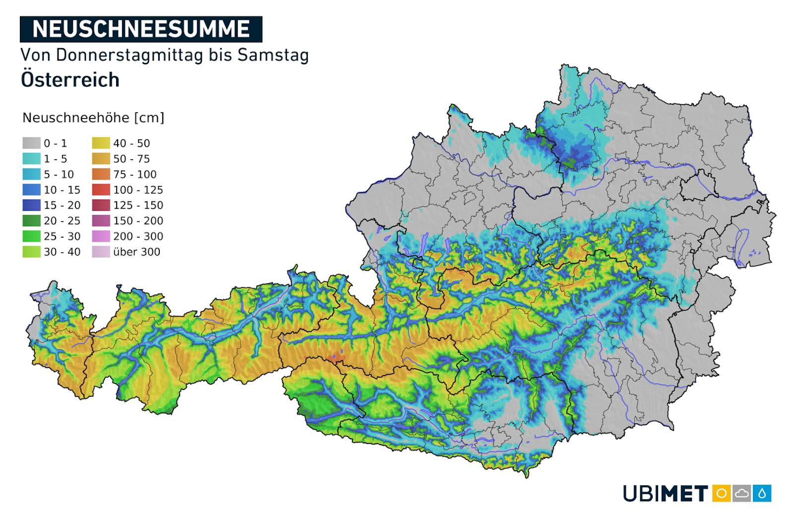 Bis zu einem Meter Neuschnee gibt es in den nächsten Tagen in Teilen Österreichs.