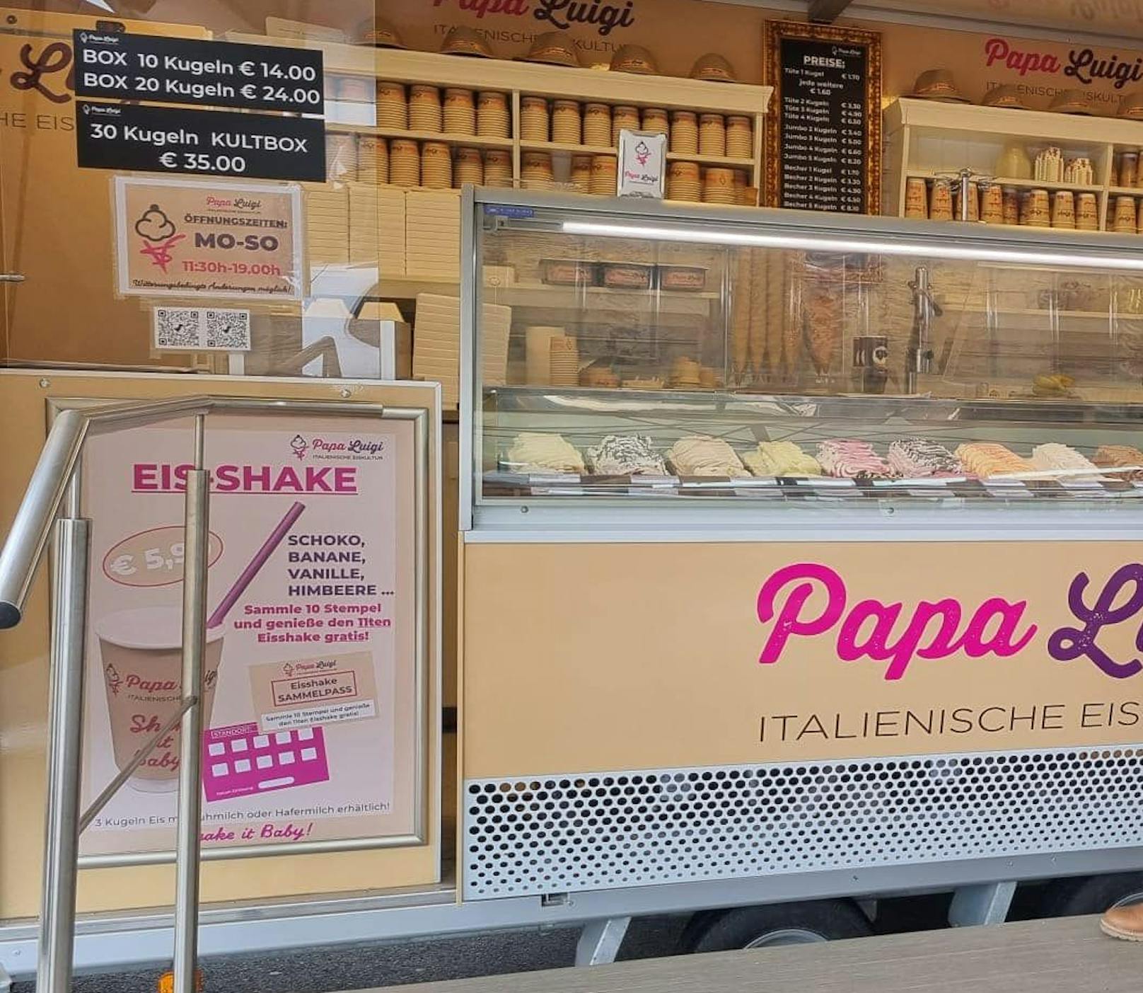 Beim Stand von Papa Luigi in St. Pölten kostet die Kugel 1,70 Euro.