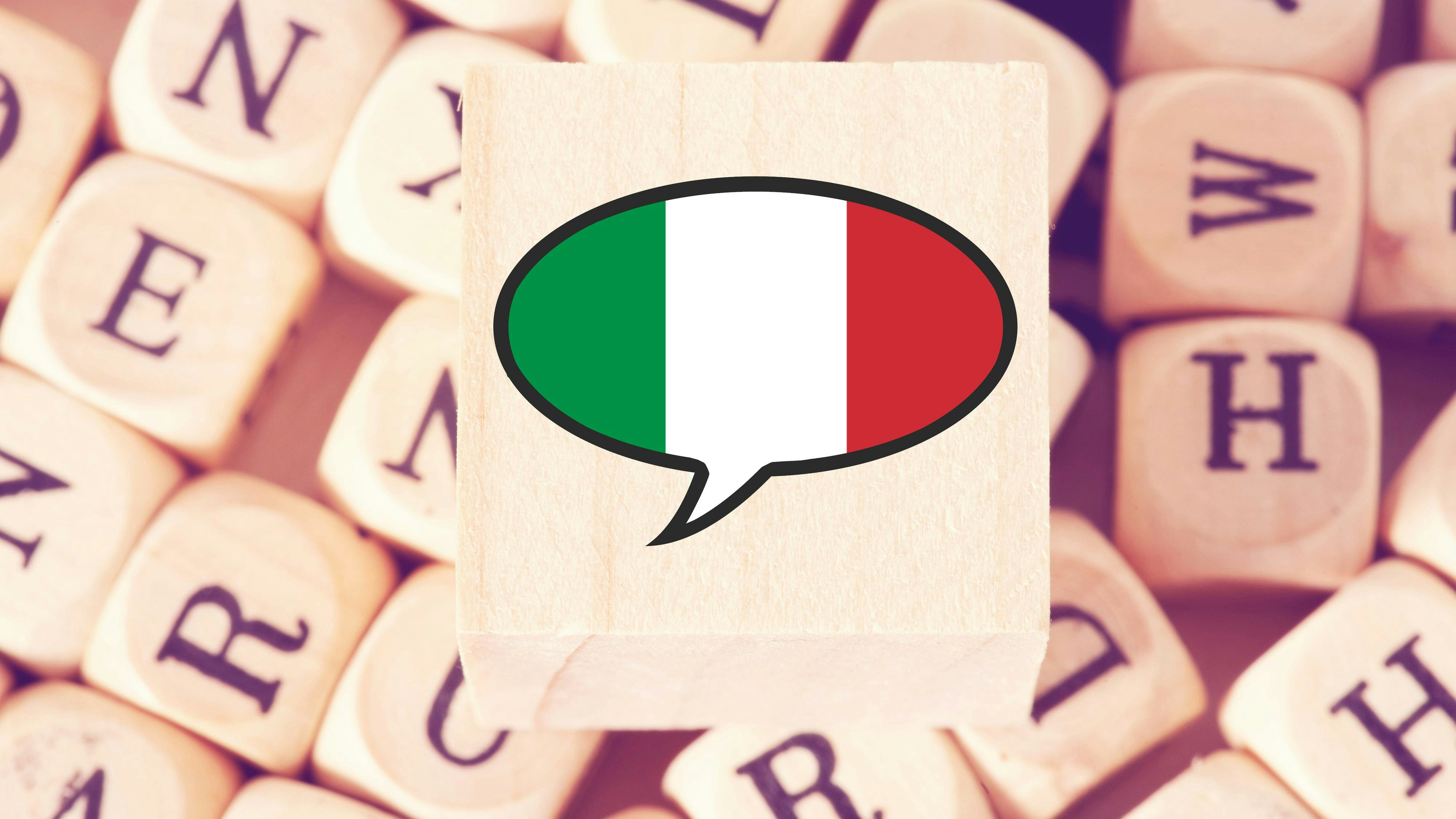 Various letters, Italian and flag of Italy