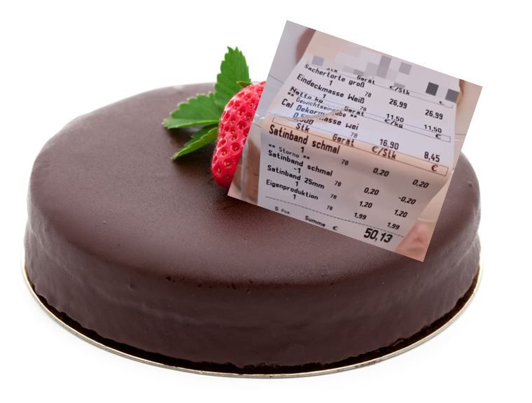 Satte 50 Euro blätterte eine Kundin für die Torte hin.