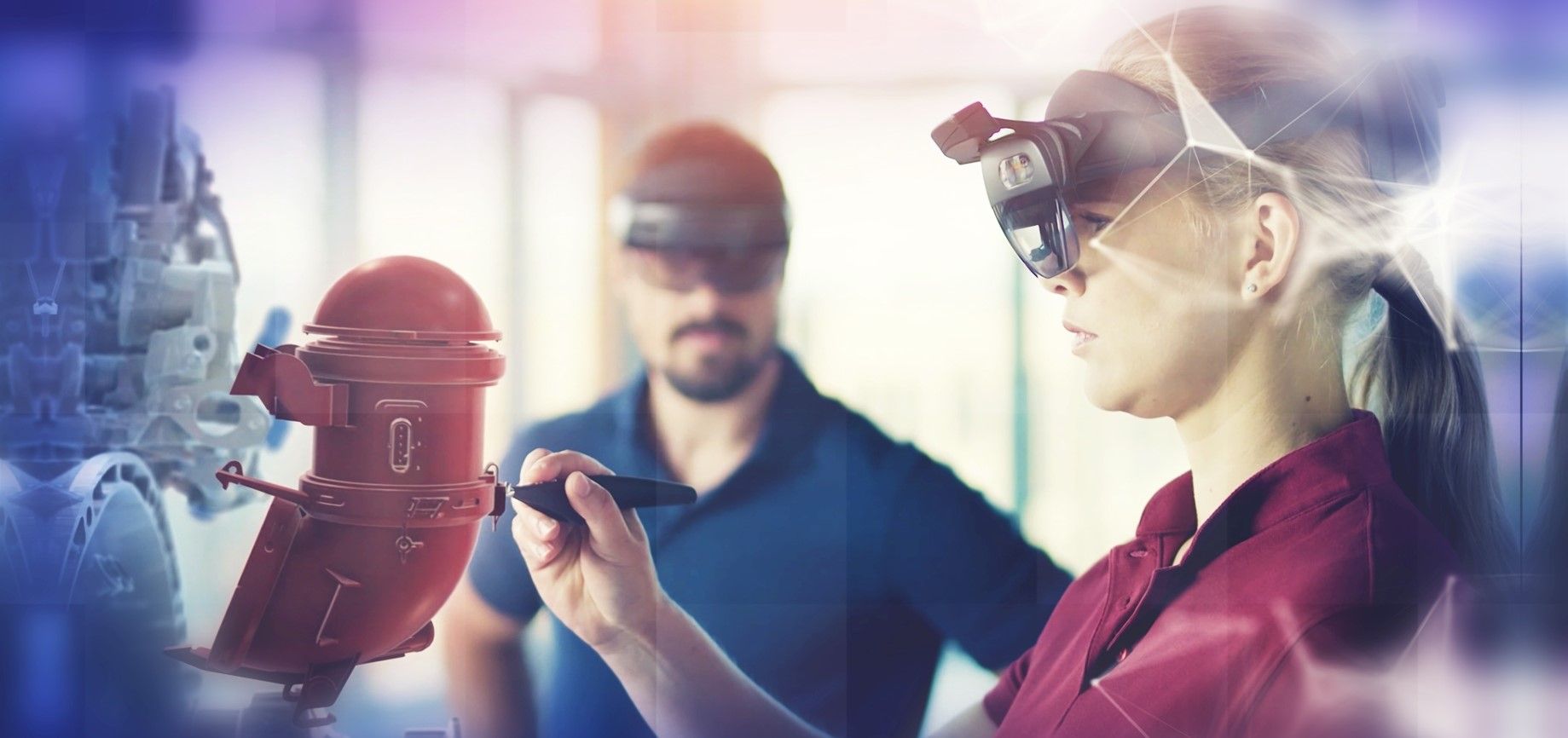 Die Brille erklärt Mitarbeiter:innen schrittweise das korrekte Vorgehen am Produkt. 