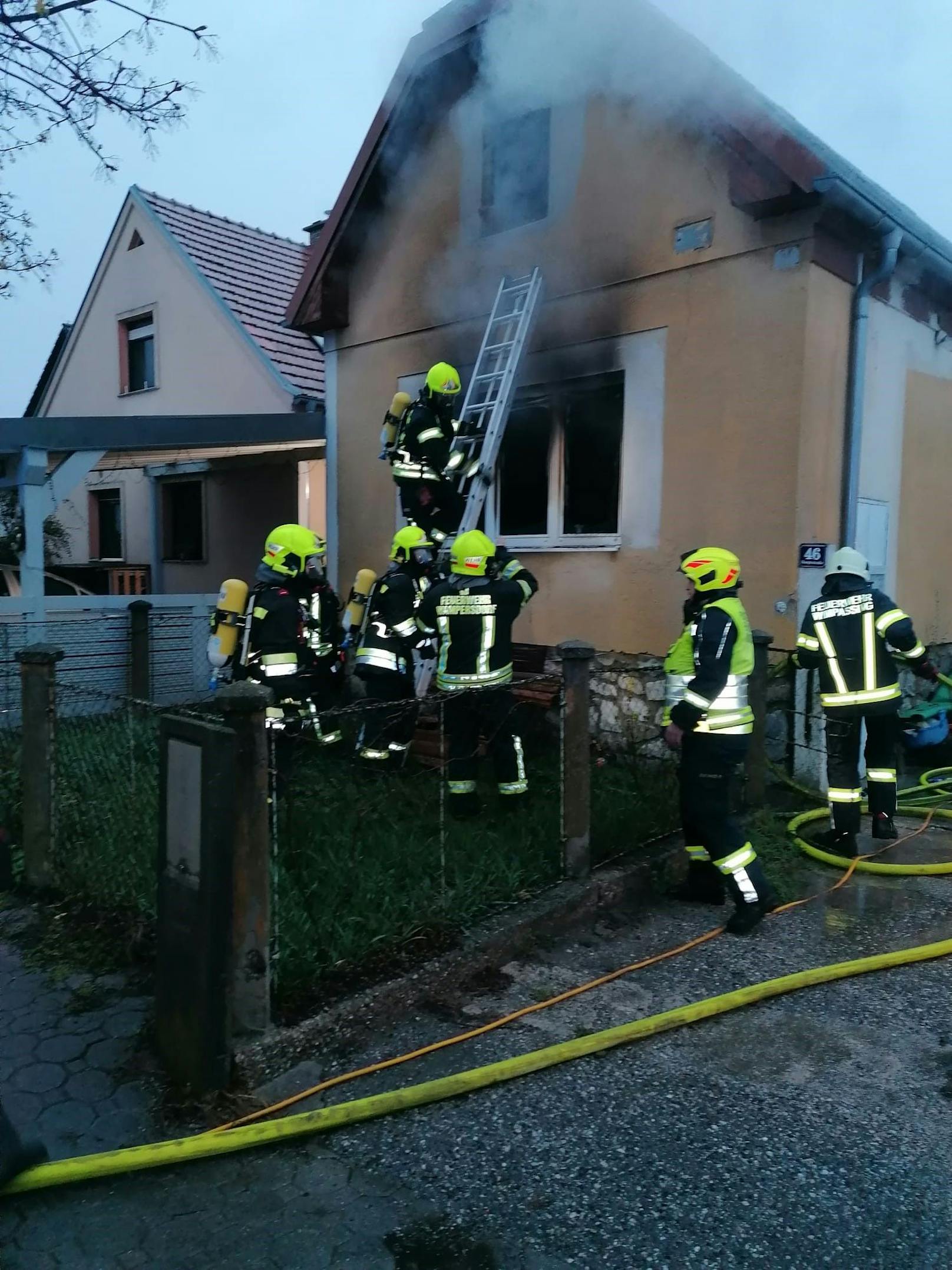 In einem Haus in Wimpassing brach Feuer aus.