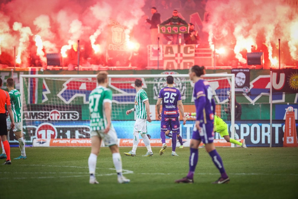 Rapid gegen Austria - das hitzige Meisterrunden-Derby.