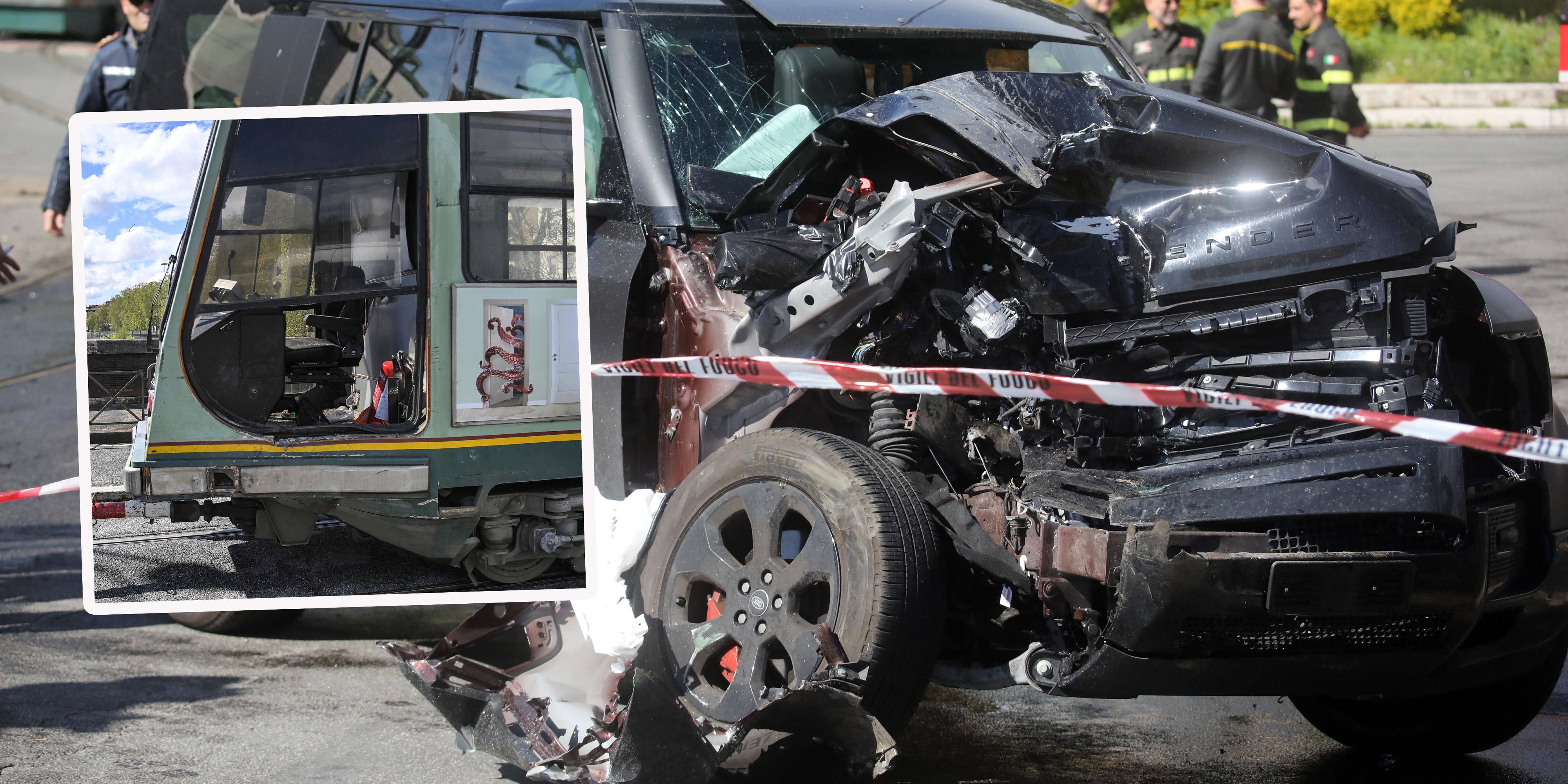 Das Wrack von Ciro Immobile - und die getroffene "Bim".