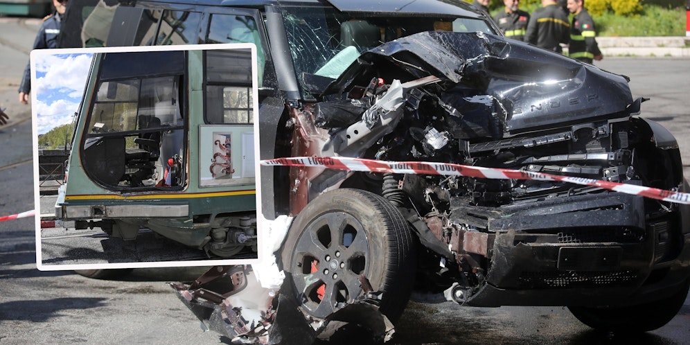 Das Wrack von Ciro Immobile - und die getroffene 