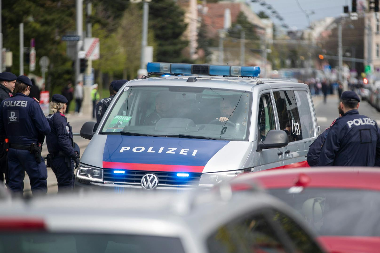 Die Polizei hatte beim Wiener-Derby alle Hände voll zu tun.