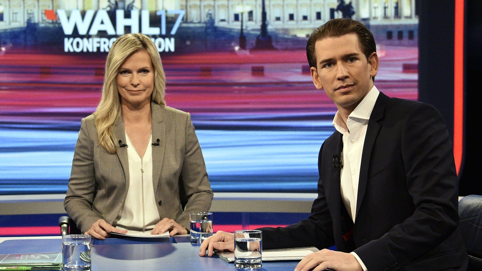 Heute gibt's ein Wiedersehen: ORF-Moderatorin <strong>Claudia Reiterer</strong> und Ex-ÖVP-Kanzler <strong>Sebastian Kurz</strong>