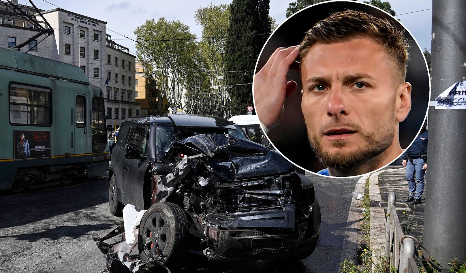 Fußball-Star crasht mit Lamborghini in Straßenbahn