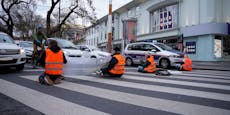 Klima-Kleber blockieren Opernring – Verkehrschaos in Graz