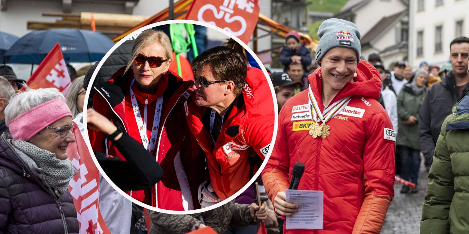 Marco Odermatt wird gefeiert. Swiss Ski macht sich über den ÖSV lustig.