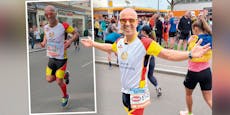"Laufe beim Wien-Marathon rückwärts auf einem Bein"