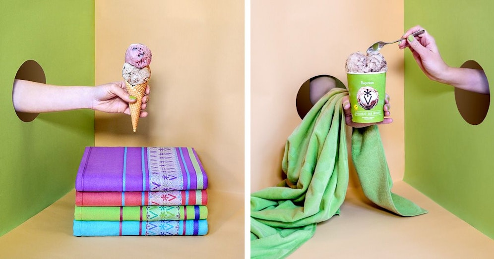 Die Hand-, Strand- und Hamamtuchkollektion besticht durch vier kräftige Farben.