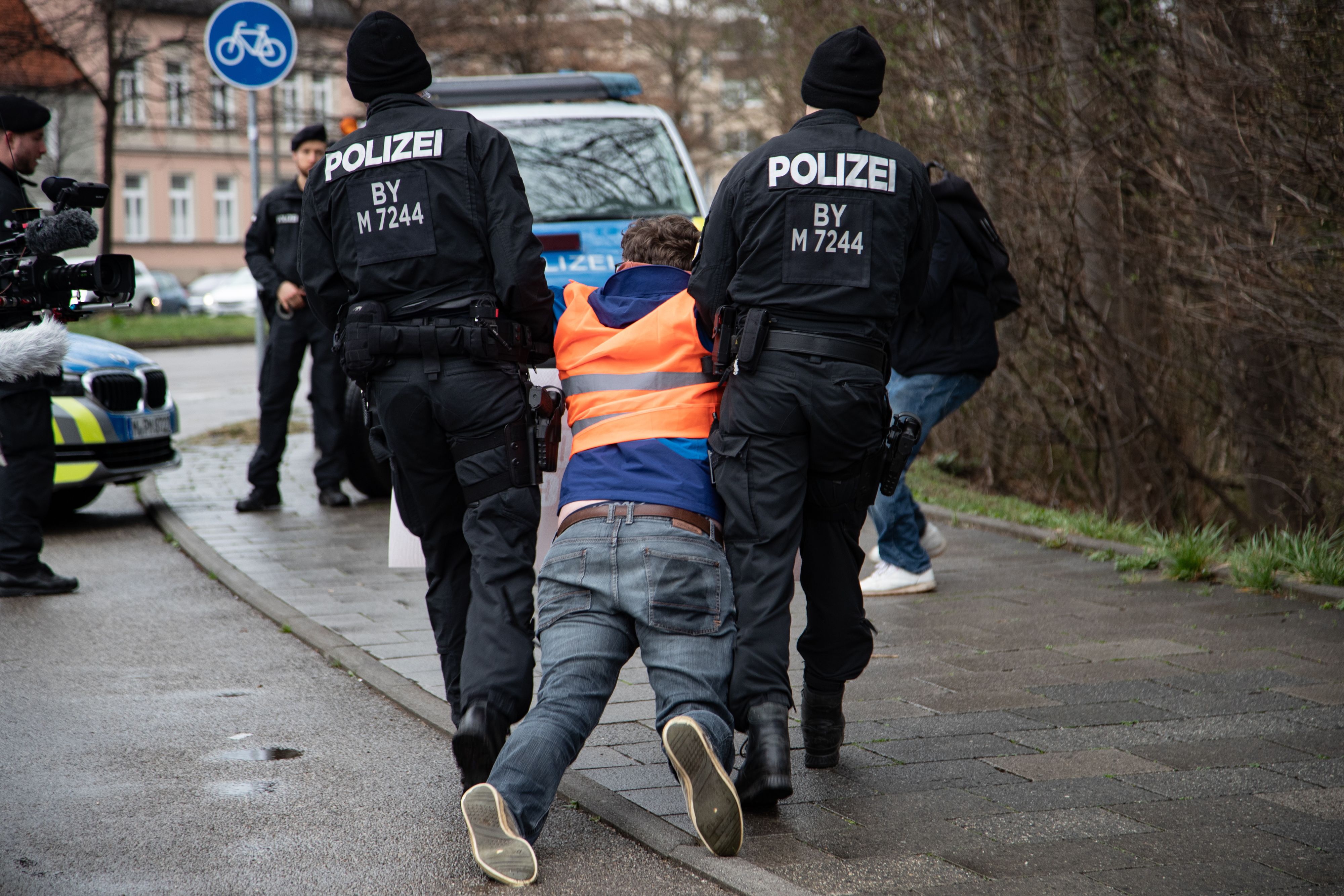 Klima-Aktion der "Letzten Generation.