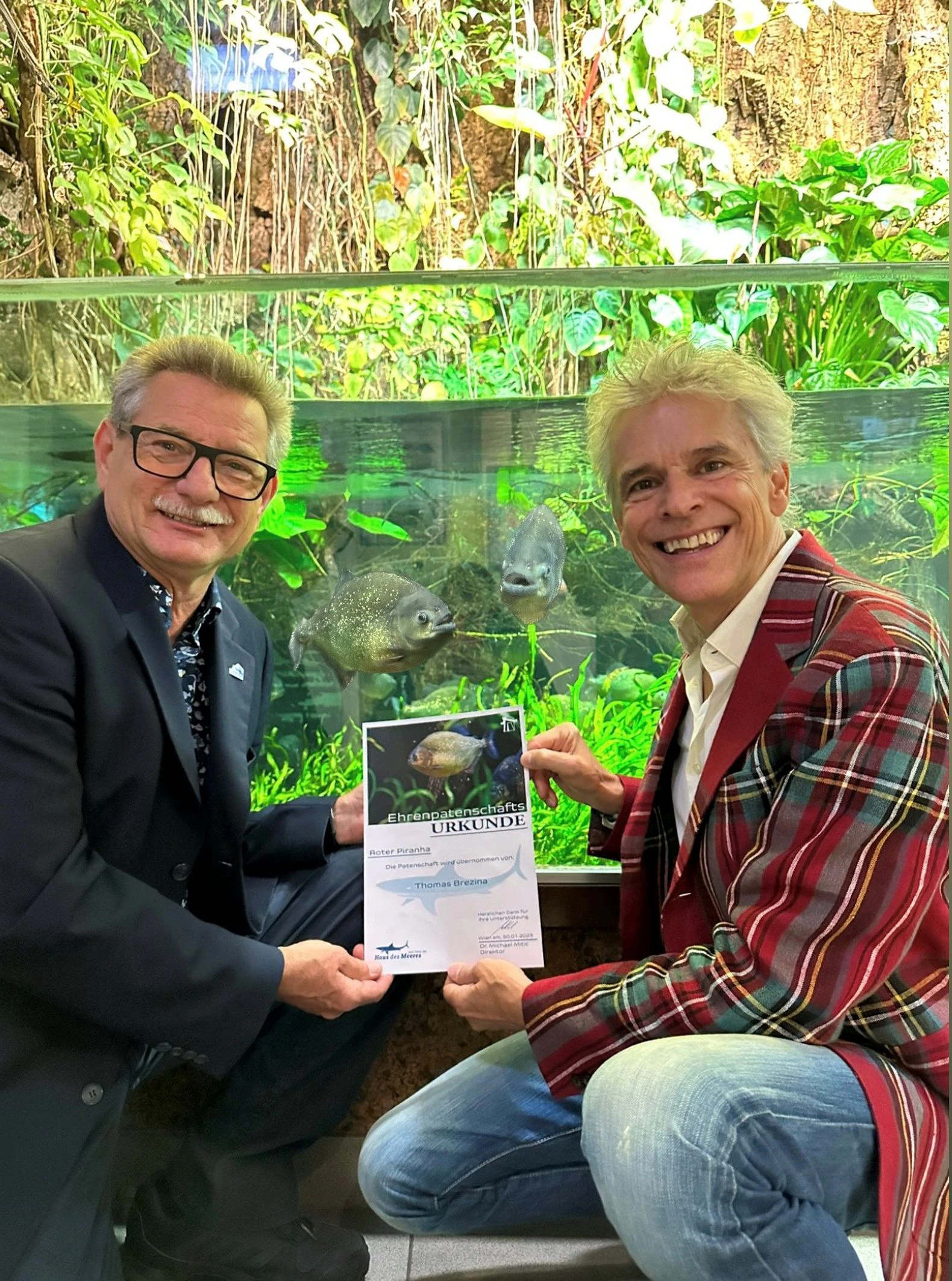 Thomas Brezina ist jetzt Piranhapate