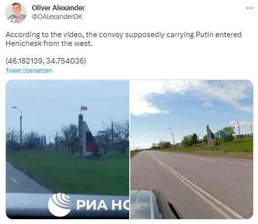 Die Kreml-Aufnahmen werden von unabhängigen Reportern geolokalisiert.