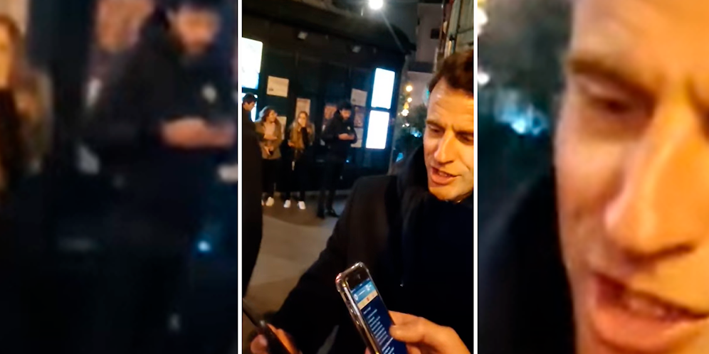 Das Video von singendem <strong>Emmanuel Macron</strong> geht derzeit viral.