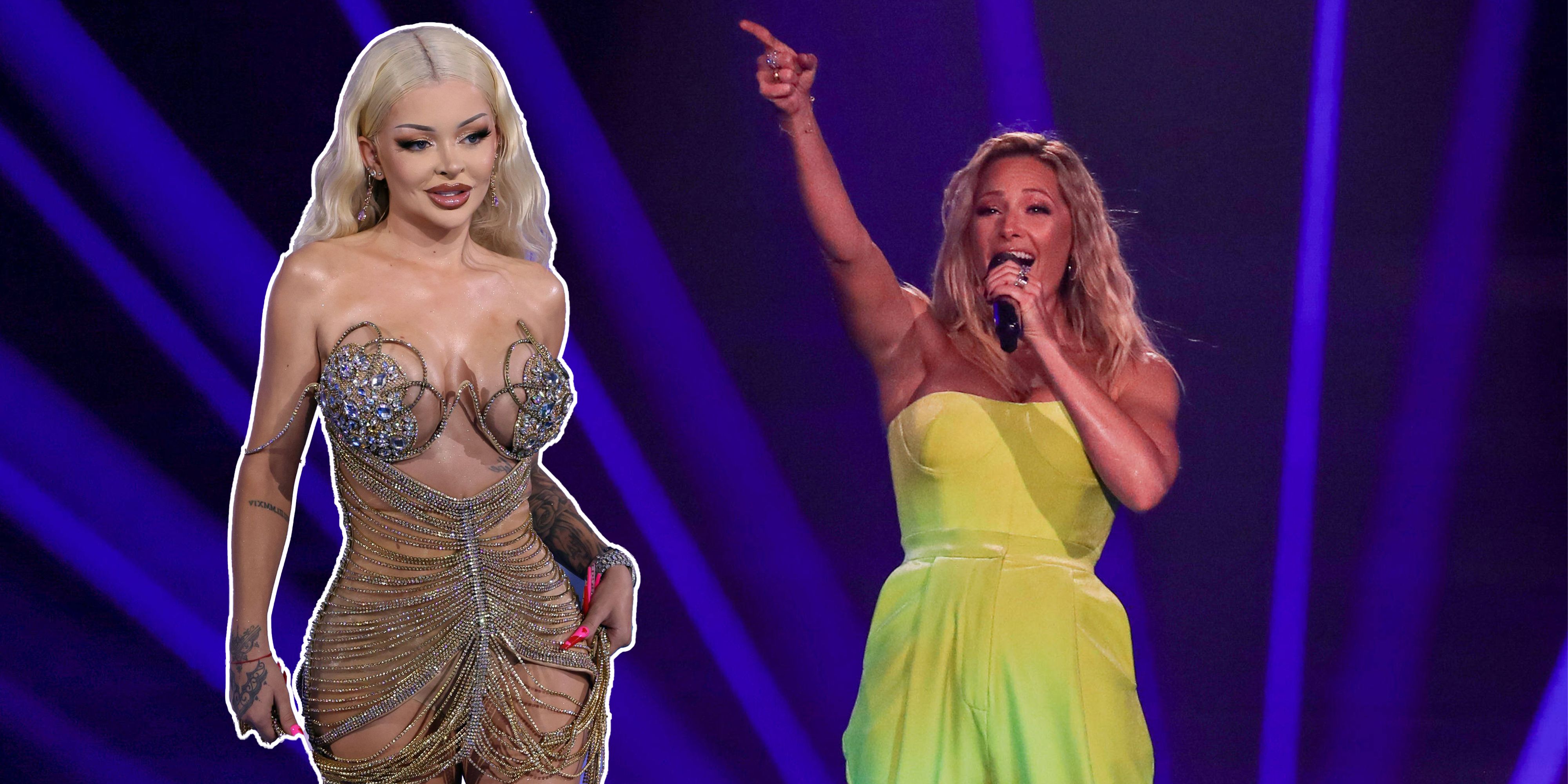 Helene Fischer und Katja Krasavice sind beide für ihre Musik bekannt.