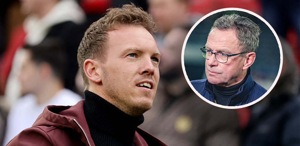 Ralf Rangnick gibt Julian Nagelsmann einen Rat. 