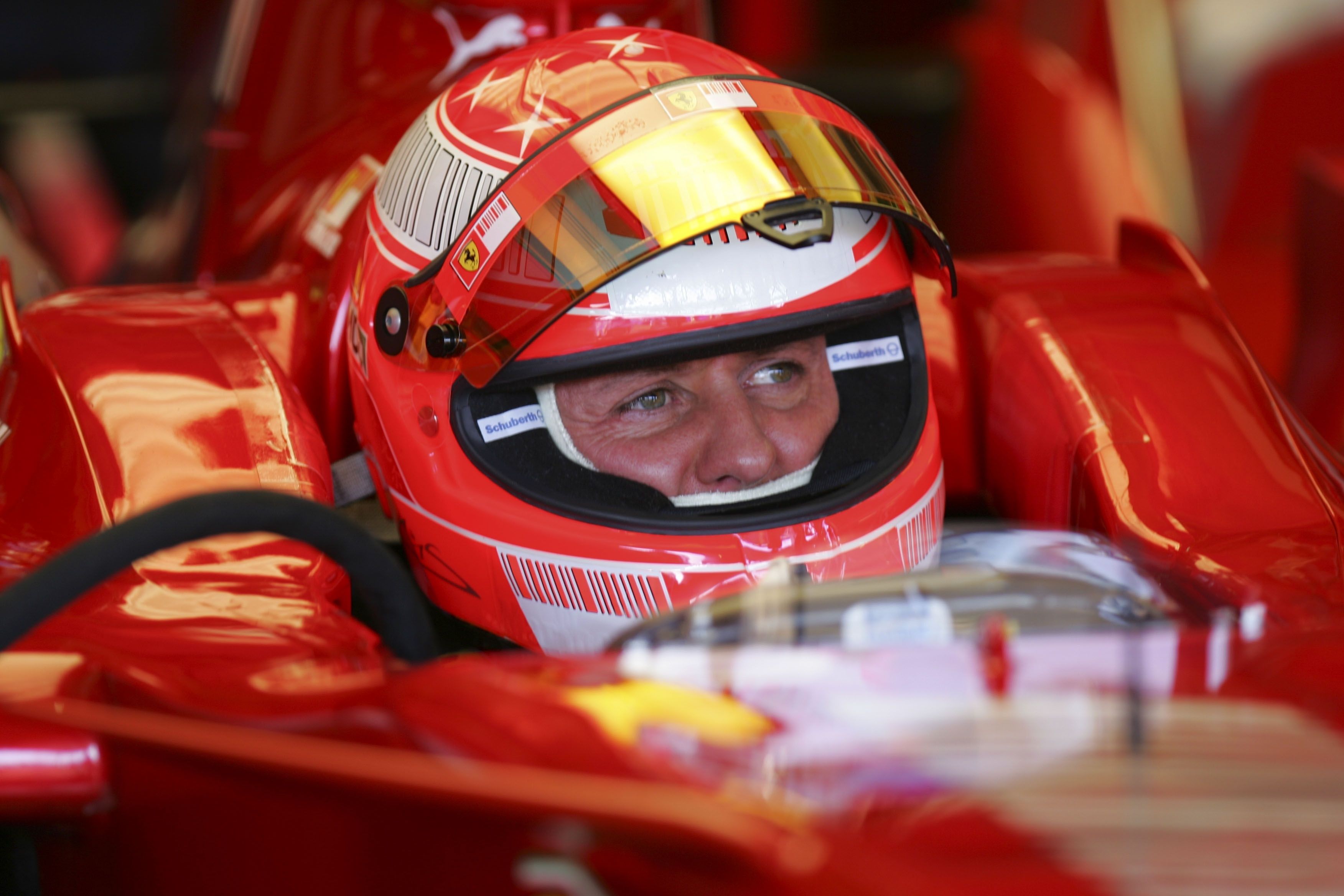 Schumacher im legendären Ferrari