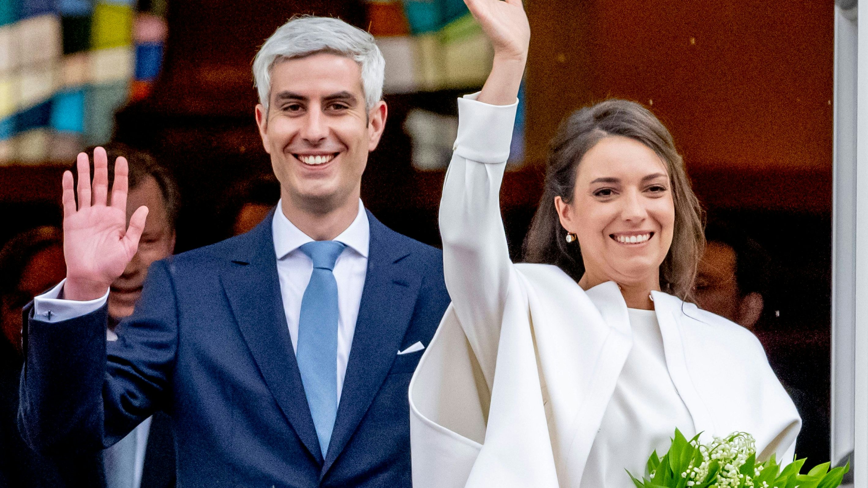 Download von www.picturedesk.com am 22.04.2023 (18:29).  Prinzessin Alexandra (LU), Nicolas Bagory (LU), bei der standesamtlichen Hochzeit von Alexandra von Luxemburg und Nicolas Bagory im Rathaus von Luxemburg-Stadt, Luxemburg, 22. April 2023. - 20230422_PD5599 - Rechteinfo: Rights Managed (RM) Fotografische Urheberrechte sind garantiert. Der Kunde selbst hat insbesondere die Persönlichkeitsrechte der abgebildeten Personen in eigener Verantwortung zu beachten (AGBs Punkt 5). Nur für redaktionelle Nutzung!