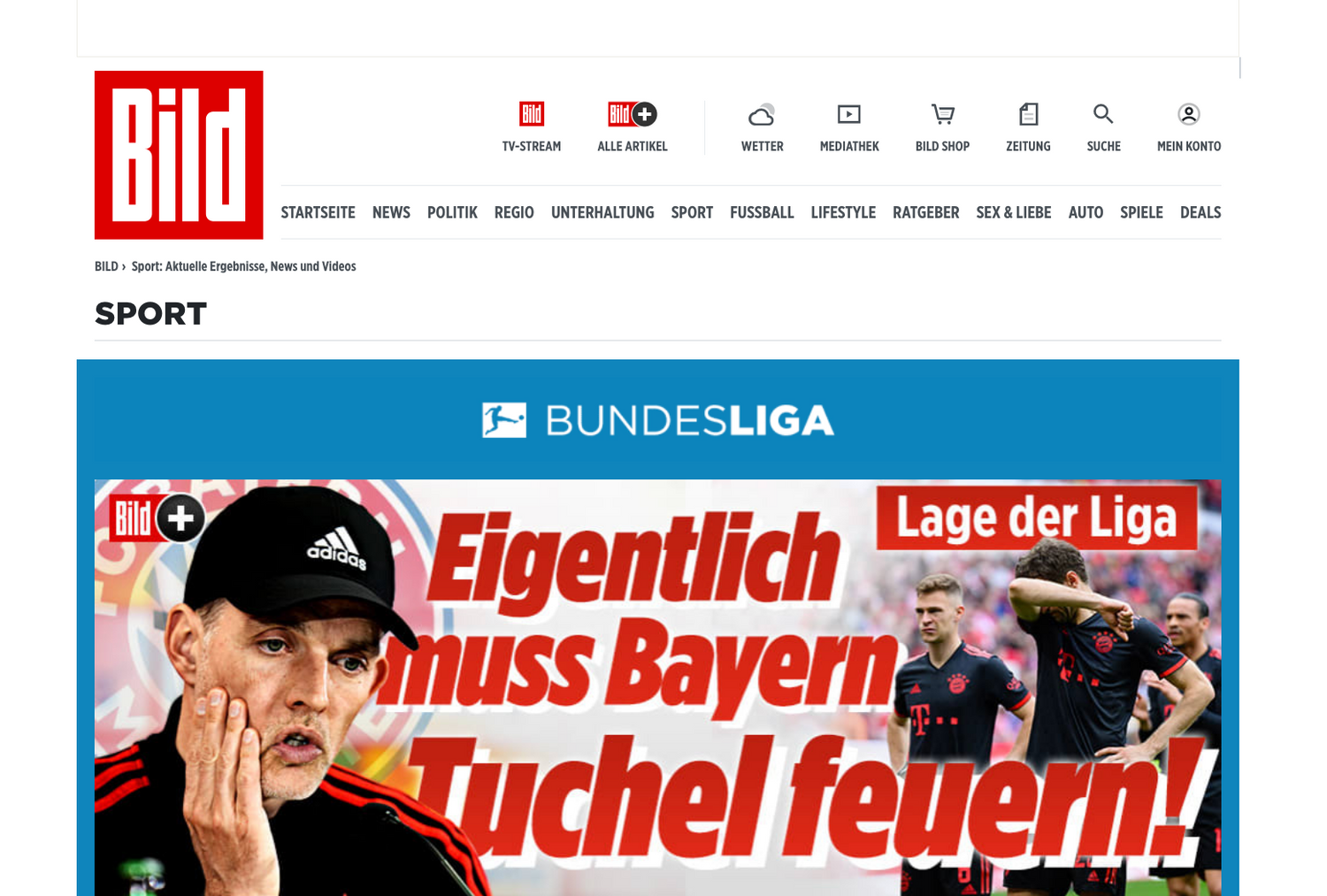Die "Bild" zählt Tuchel bereits an.
