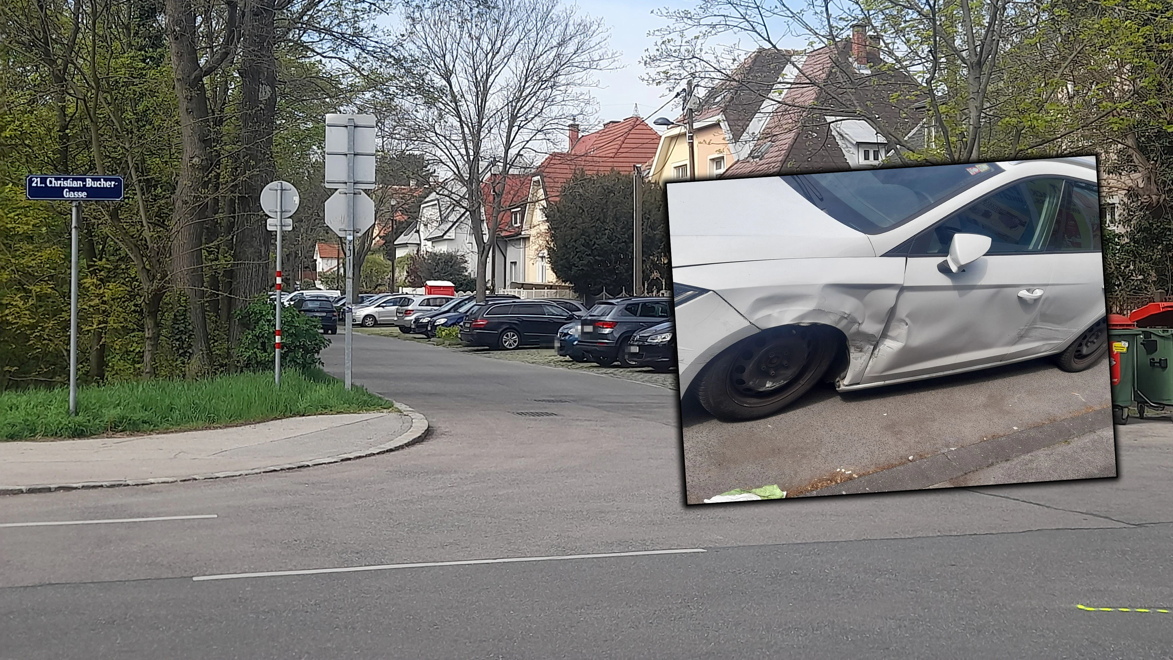 Pkw-Lenker rast aus Sackgasse, baut Unfall und flüchtet