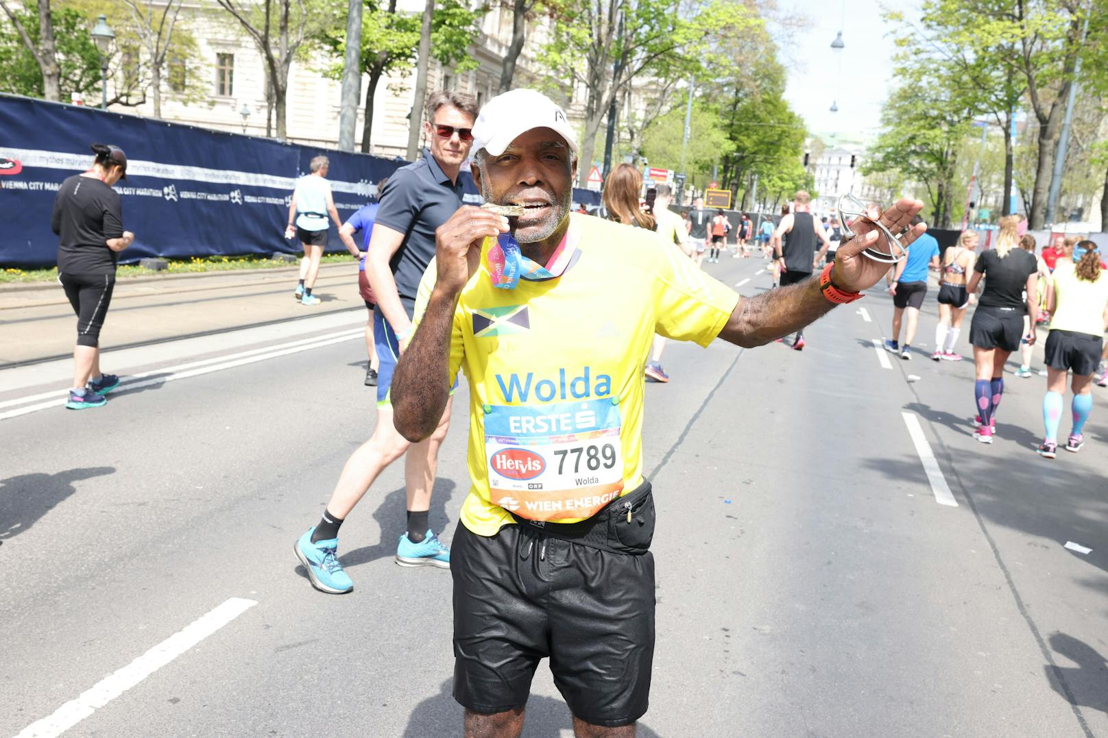 Wolda Grant reiste aus Jamaika an: "Das war schon mein siebenter Marathon in Wien."