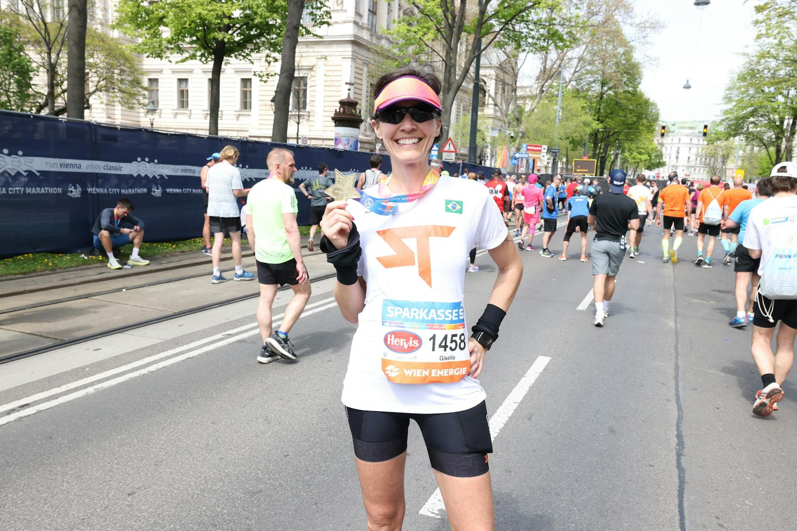 Giselle Afonso kommt aus Brasilien: "Es hat Spaß gemacht, aber für dieses Jahr habe ich von Marathons genug."