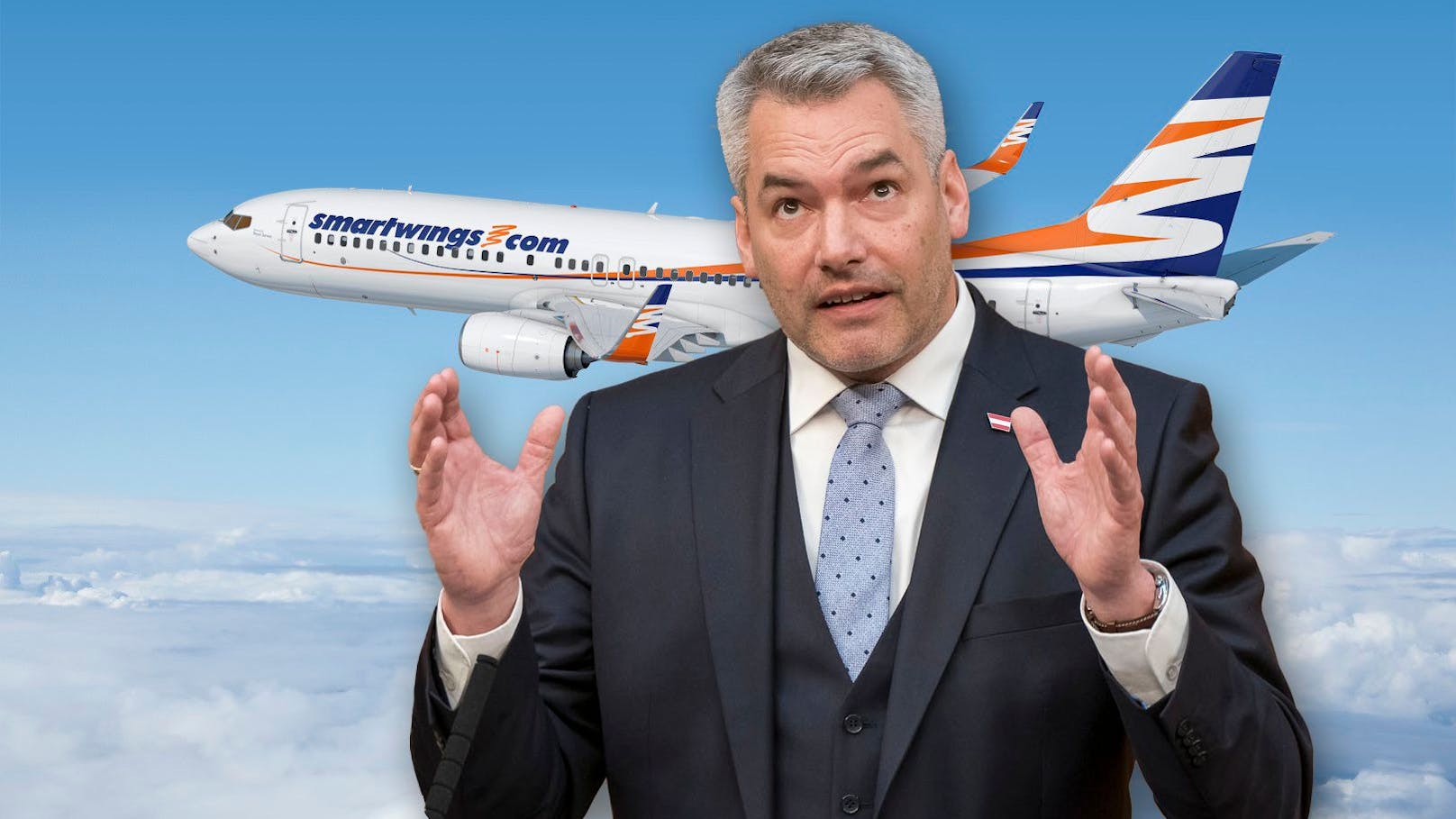 Kanzler Karl Nehammer ist in einer Boeing 737-800 nach Afrika aufgebrochen.