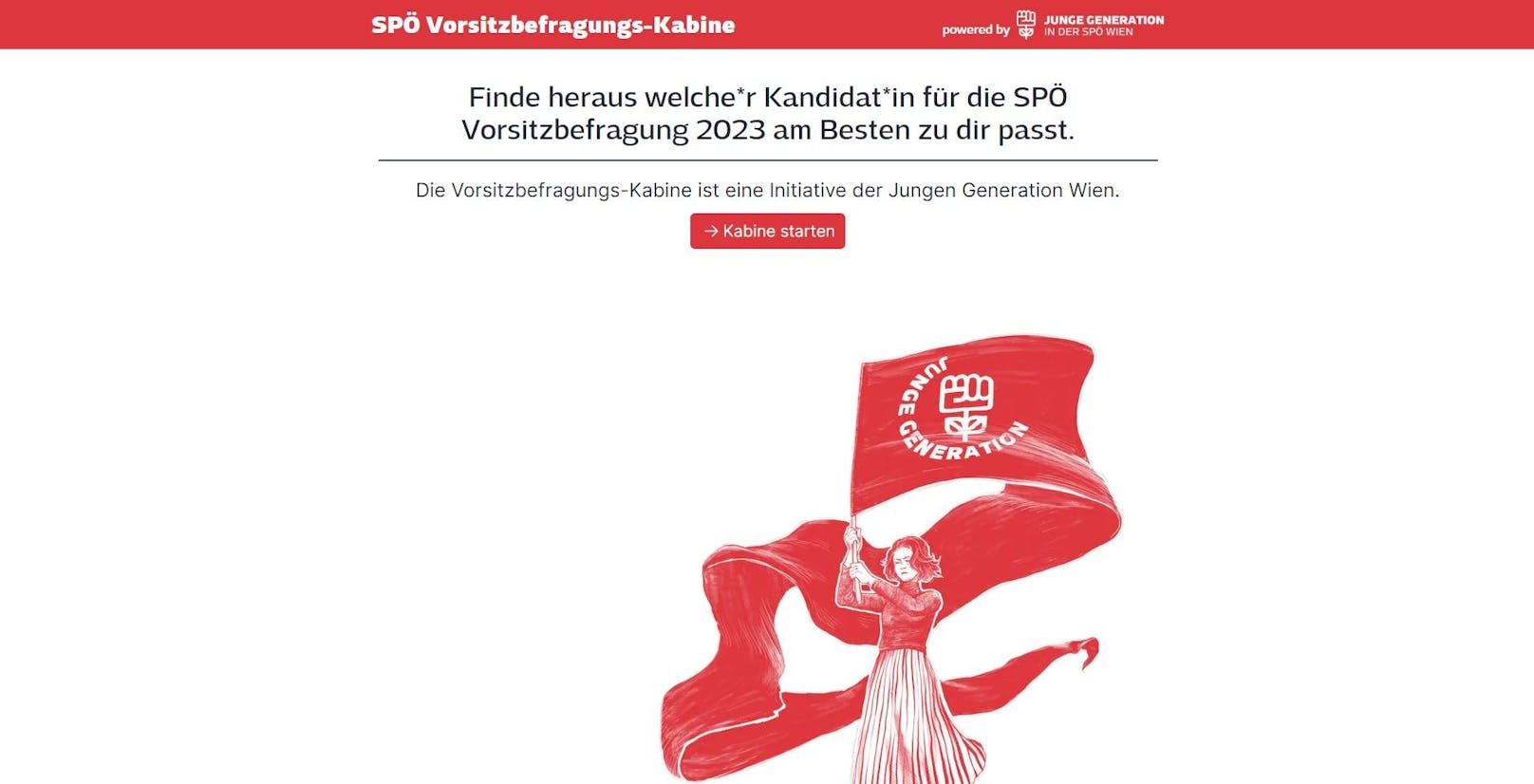 Die SPÖ-Vorsitz-Befragungskabine soll Mitgliedern und Interessierten die Möglichkeit zu geben, die Kandidat*innen und ihre Programme näher kennenzulernen.