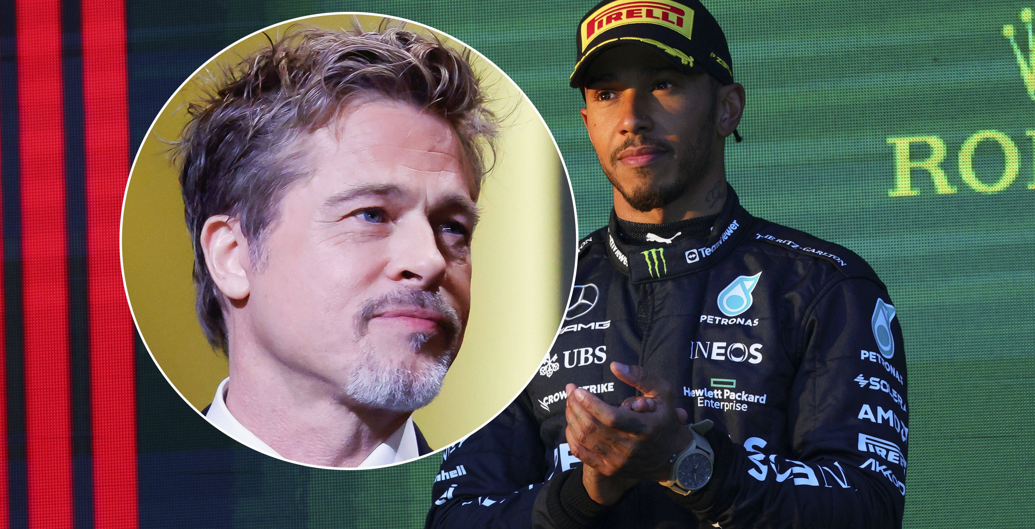 Brad Pitt (l.), Lewis Hamilton