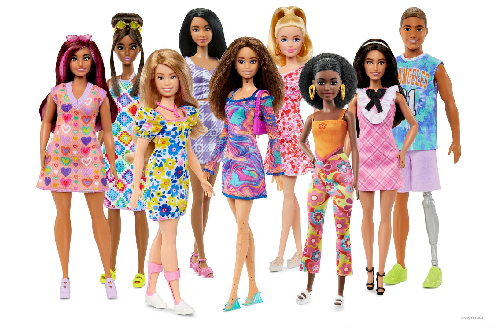 Mattel zufolge gibt es inzwischen 175 verschiedene Barbie-Puppen – das sei das "inklusivste" Puppensortiment auf dem Markt.