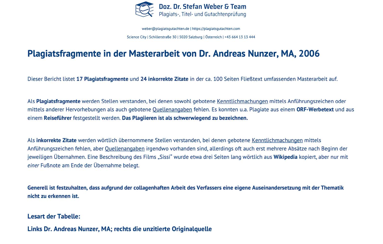 Doz. Dr. Weber prüfte die Masterarbeit des Spitzer Bürgermeisters.Dr. Andreas Nunzer.