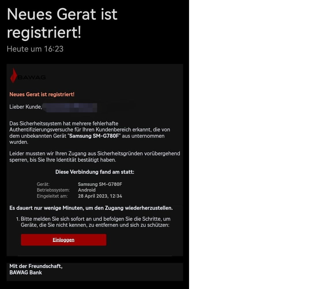 Erneut sind Phishing-Mails im Umlauf – diesmal geben sich die Betrüger als Bank aus.&nbsp;