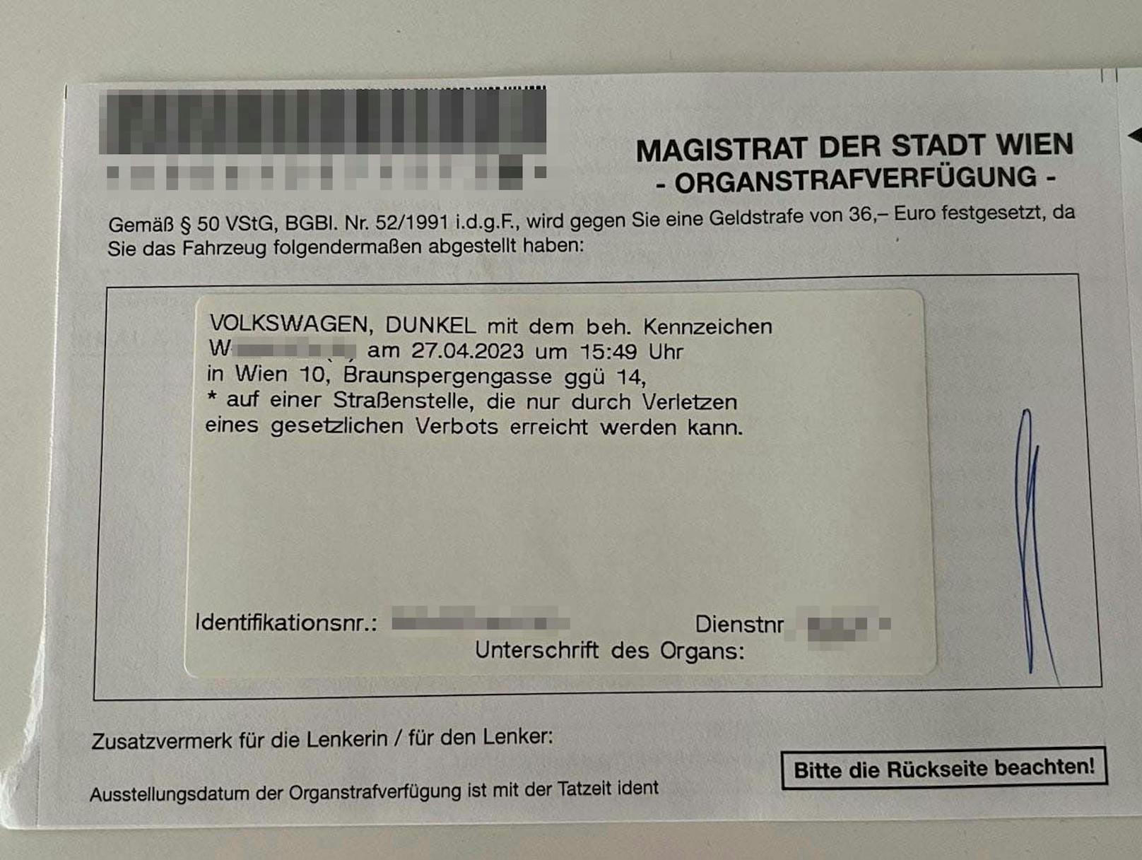 So darf man sein Fahrzeug nicht abstellen. 