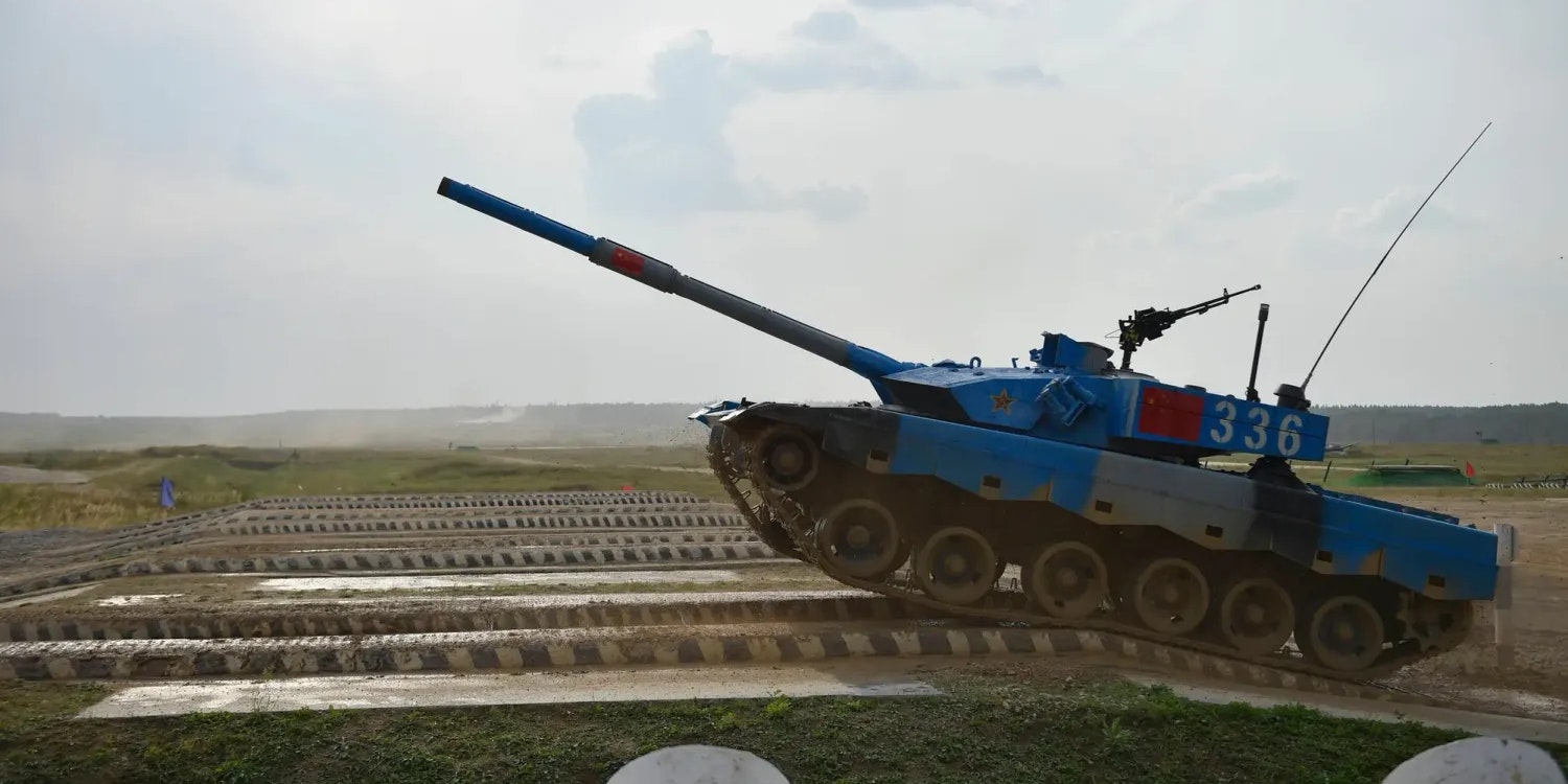 Ein chinesischer Panzer im Rahmen des letztjährigen «Tank-Biathlons».