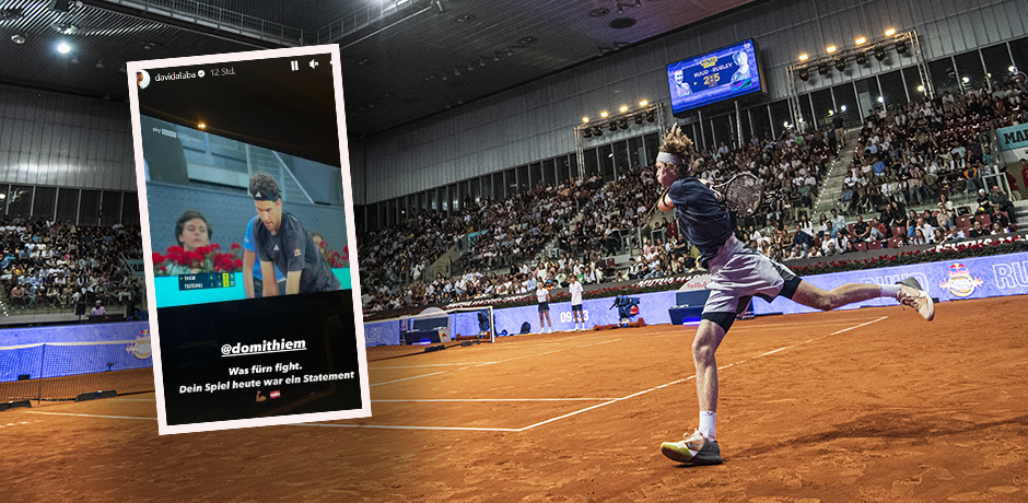 Dominic Thiem verlor hauchdünn, beeindruckte aber David Alaba. 