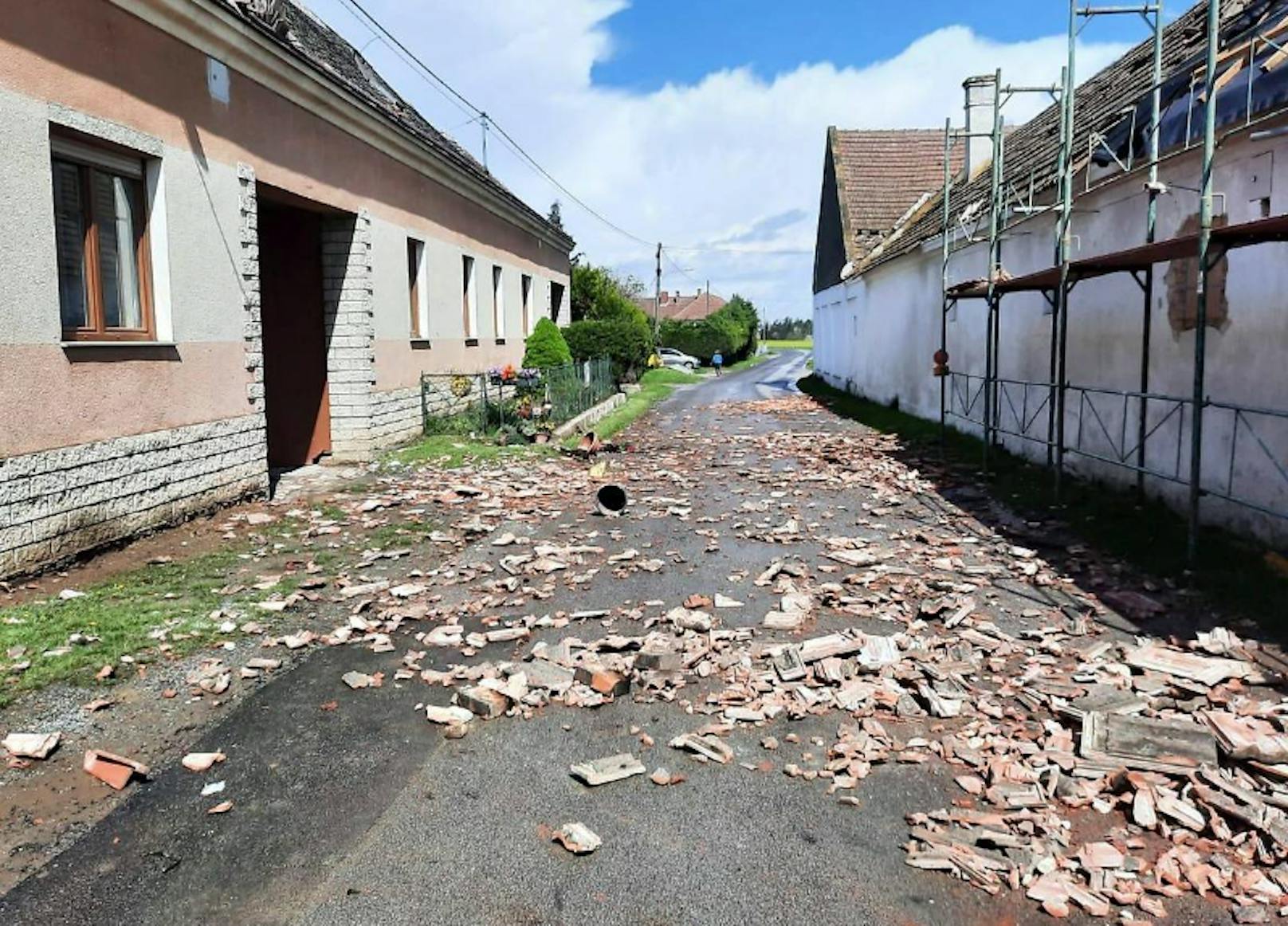 Tornado richtete massive Schäden in Oberfladnitz an.