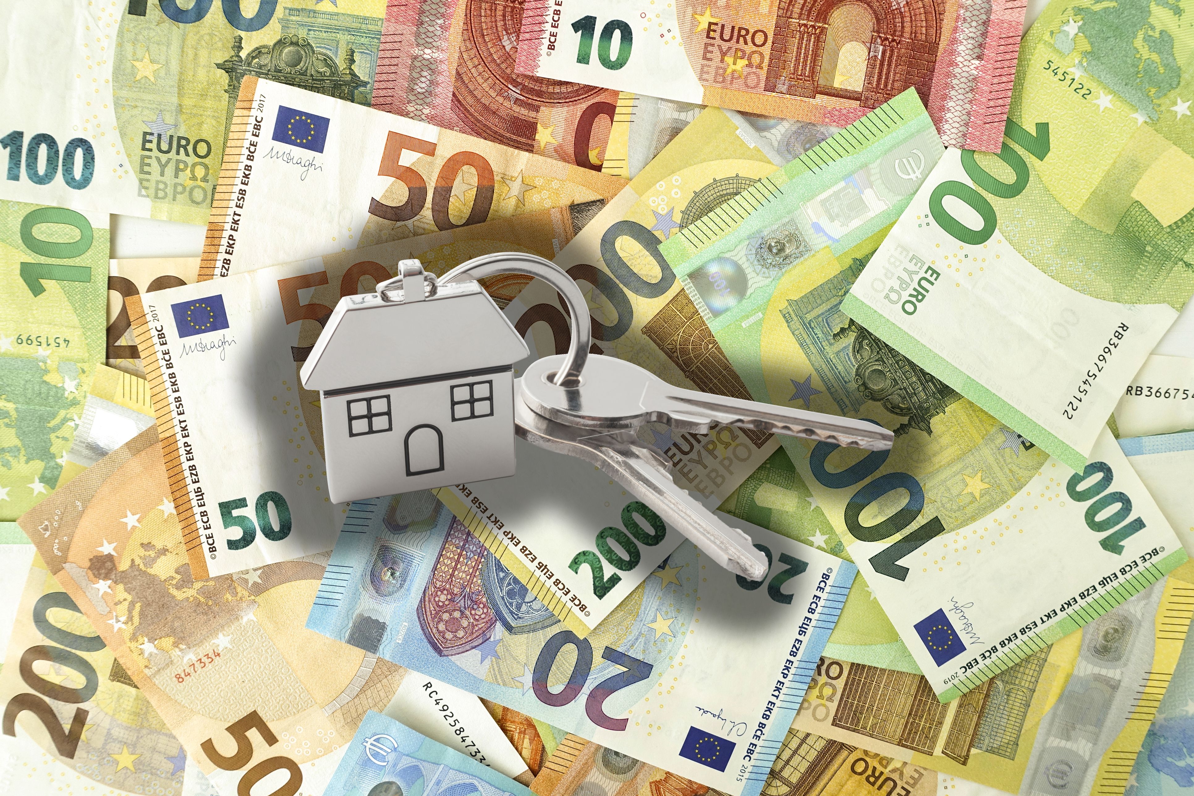 Euro banknote currency finance background